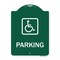 Signmission Designer Series Parking Handicapped, Green & White Aluminum Sign, 18" x 24", GW-1824-23477 A-DES-GW-1824-23477 - alternate 1